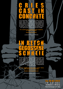 Filmvorführung: “In Beton gegossene Schreie” – 26. Februar 2012 – 19 Uhr - Tempest Library, Reichenberger Str. 63a, Berlin-X-Berg 
